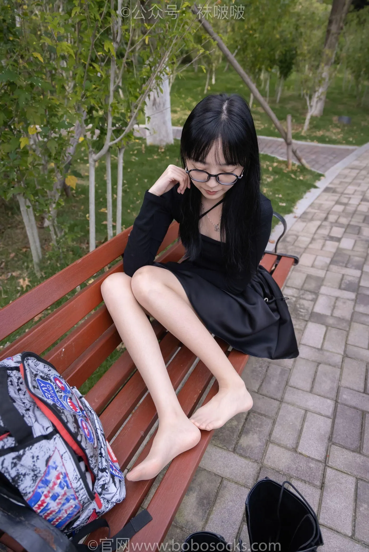 [BoBoSocks袜啵啵]NO.040 稚予-长靴、白棉袜、肉丝 [137P]插图4